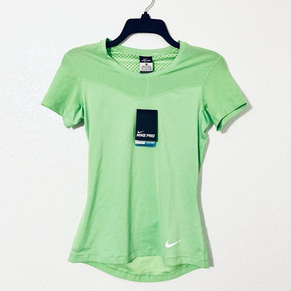 Nike Tops - Nike Pro Dri-Fit Mesh Training Shirt (Neon Green)
